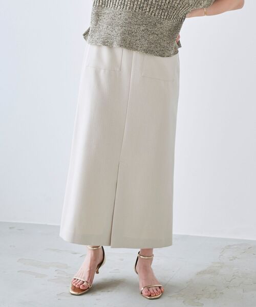 le.coeur blanc（ルクールブラン）の「スラブポケットストレートスカート（スカート・レディース・ライトグリーン/アイボリー/ブルー・36/38）」の8枚目の写真