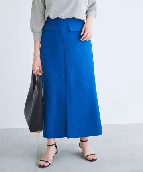 le.coeur blanc（ルクールブラン）の「スラブポケットストレートスカート（スカート・レディース・ライトグリーン/アイボリー/ブルー・36/38）」の15枚目の写真