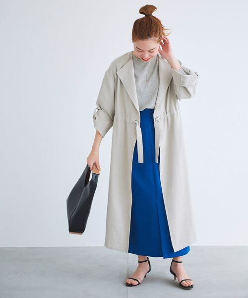 le.coeur blanc（ルクールブラン）の「スラブポケットストレートスカート（スカート・レディース・ライトグリーン/アイボリー/ブルー・36/38）」の6枚目の写真