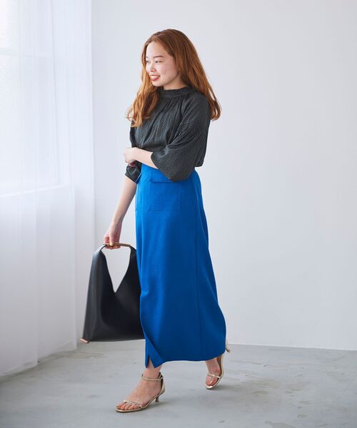 le.coeur blanc（ルクールブラン）の「スラブポケットストレートスカート（スカート・レディース・ライトグリーン/アイボリー/ブルー・36/38）」の19枚目の写真