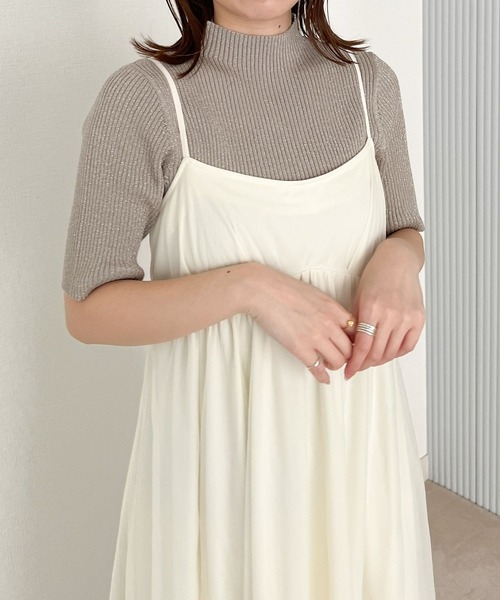 Heather(ヘザー)の「ラメピタリブニット(5分袖) 195367(ニット/セーター・レディース・グレー/ブルー/オフホワイト・FREE)」の15枚目の写真