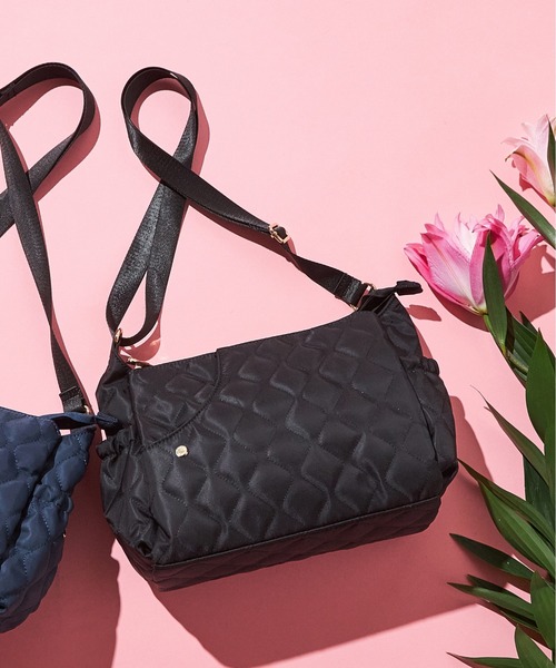 SALON de RUBAN(サロンドルヴァン)の「【SALON de RUBAN / サロン ド ルヴァン】 10 POCKETS ショルダー(ショルダーバッグ・レディース・ブラック/グレー/ネイビー/ブルー/ライトグレー/ピンク/ホワイト/ダークグレー/ベージュ・FREE)」の1枚目の写真