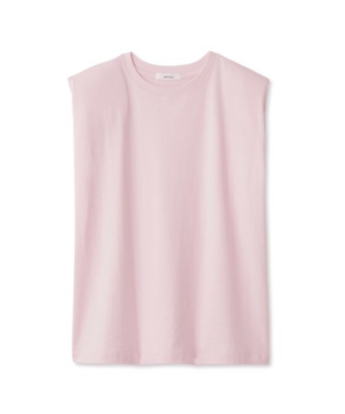 ミラオーウェン　ノースリ肩パッドシャツ　ホワイト0 Mila Owen（ミラオーウェン）の「ノースリーブ肩パッドTシャツ