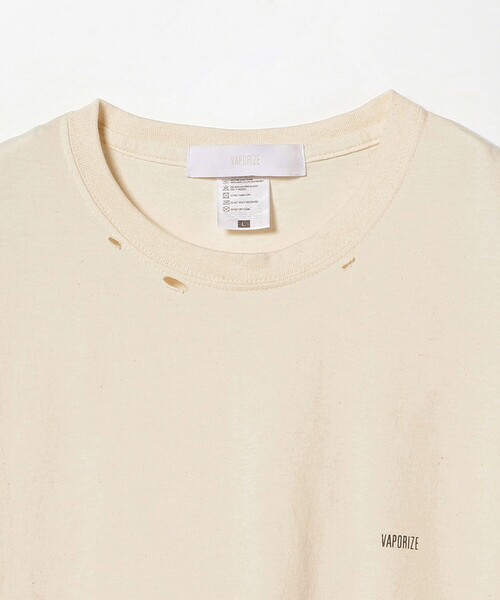 VAPORIZE（ヴェイパライズ）の「VAPORIZE / Damage Logo T-shirt（Tシャツ/カットソー・メンズ・ナチュラル/ブラック・LARGE/X-LARGE）」の4枚目の写真