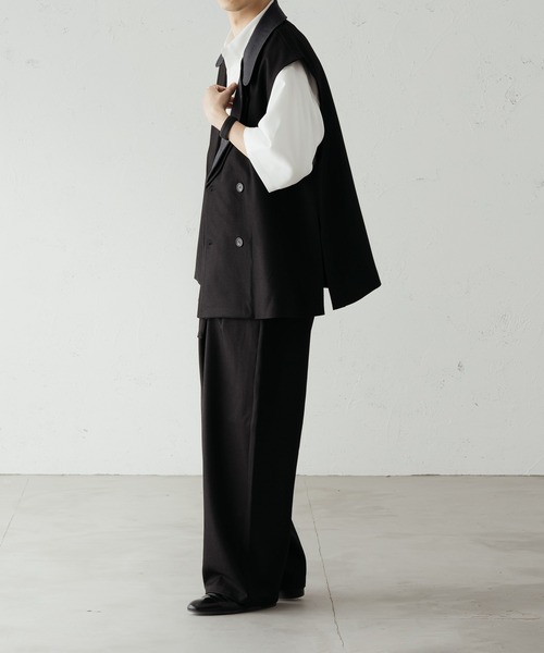 epnok（エプノック）の「ハイウエストタックワイドパンツ（その他パンツ・メンズ・ブラック/カーキ/ベージュ・SMALL/MEDIUM/LARGE）」の8枚目の写真