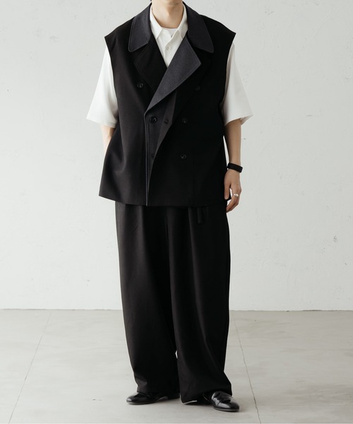 epnok（エプノック）の「ハイウエストタックワイドパンツ（その他パンツ・メンズ・ブラック/カーキ/ベージュ・SMALL/MEDIUM/LARGE）」の13枚目の写真