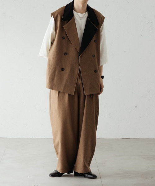 epnok（エプノック）の「ハイウエストタックワイドパンツ（その他パンツ・メンズ・ブラック/カーキ/ベージュ・SMALL/MEDIUM/LARGE）」の18枚目の写真