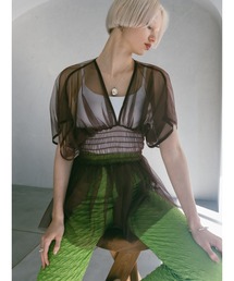 sahara | Gather Tulle Top(その他トップス)
