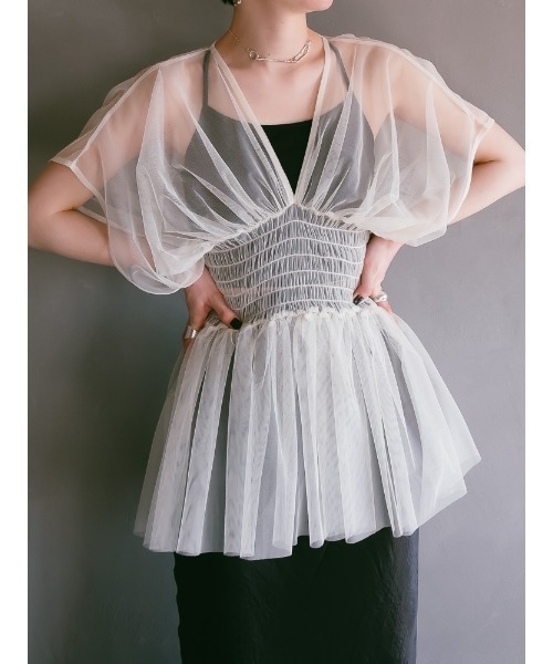 Gather Tulle Top（その他トップス）｜sahara（サハラ）の
