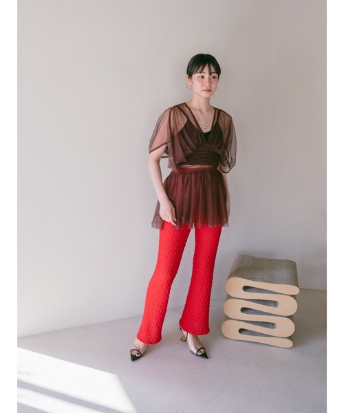Gather Tulle Top｜チュールトップス – MARTE
