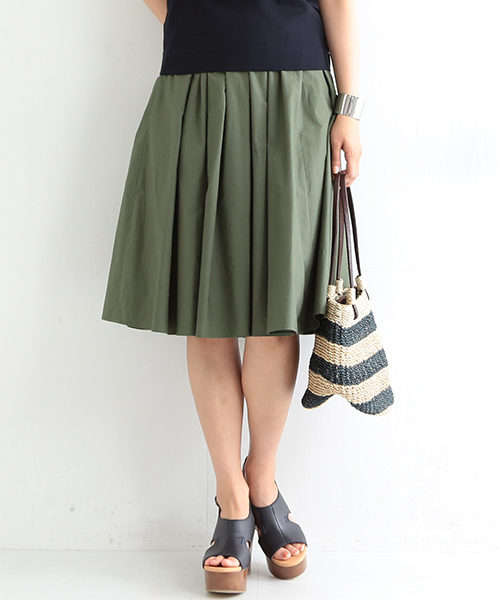 BEAMS LIGHTS Women's（ビームスライツ ウィメンズ）の「BEAMS LIGHTS / タイプライター ミディアムスカート（スカート・レディース・オフホワイト/ベージュ/オリーブ・38/36）」の3枚目の写真