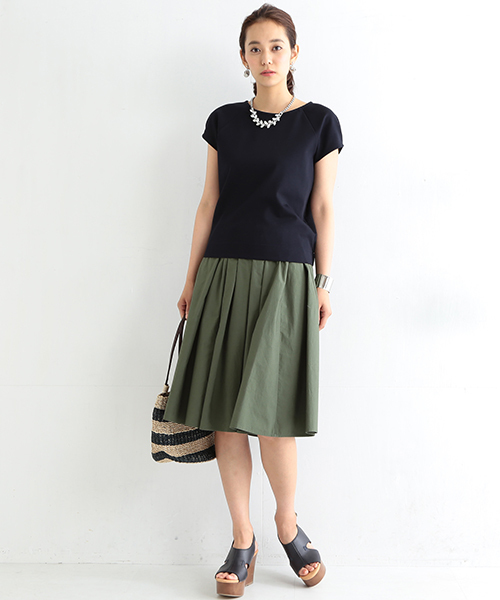 BEAMS LIGHTS Women's（ビームスライツ ウィメンズ）の「BEAMS LIGHTS / タイプライター ミディアムスカート（スカート・レディース・オフホワイト/ベージュ/オリーブ・38/36）」の21枚目の写真