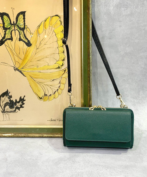 cache cache（カシュ カシュ）の「カシュカシュ cachecache / WEB限定カラーコンビウォレットショルダーバッグ（ショルダーバッグ・レディース・ブラック/マスタード/キャメル/ネイビー/ベージュ系その他/グレー/ホワイト系その他/グリーン/ピンク/ベージュ系その他2/ホワイト/ブロンズ・FREE）」の20枚目の写真