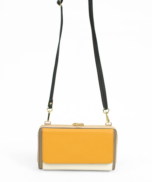 cache cache（カシュ カシュ）の「カシュカシュ cachecache / WEB限定カラーコンビウォレットショルダーバッグ（ショルダーバッグ・レディース・ブラック/マスタード/キャメル/ネイビー/ベージュ系その他/グレー/ホワイト系その他/グリーン/ピンク/ベージュ系その他2/ホワイト/ブロンズ・FREE）」の22枚目の写真