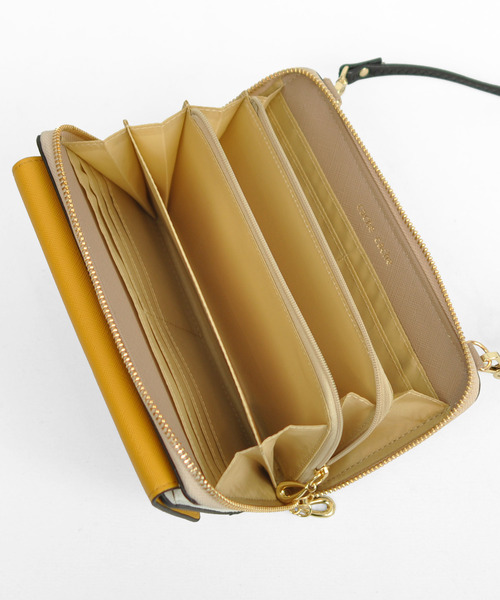 cache cache（カシュ カシュ）の「カシュカシュ cachecache / WEB限定カラーコンビウォレットショルダーバッグ（ショルダーバッグ・レディース・ブラック/マスタード/キャメル/ネイビー/ベージュ系その他/グレー/ホワイト系その他/グリーン/ピンク/ベージュ系その他2/ホワイト/ブロンズ・FREE）」の16枚目の写真