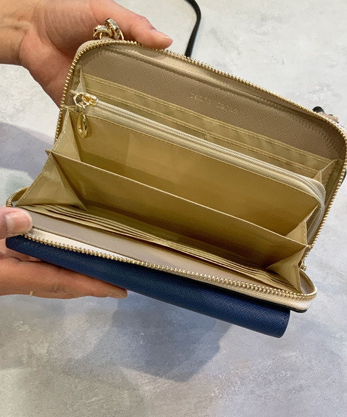 cache cache（カシュ カシュ）の「カシュカシュ cachecache / WEB限定カラーコンビウォレットショルダーバッグ（ショルダーバッグ・レディース・ブラック/マスタード/キャメル/ネイビー/ベージュ系その他/グレー/ホワイト系その他/グリーン/ピンク/ベージュ系その他2/ホワイト/ブロンズ・FREE）」の17枚目の写真