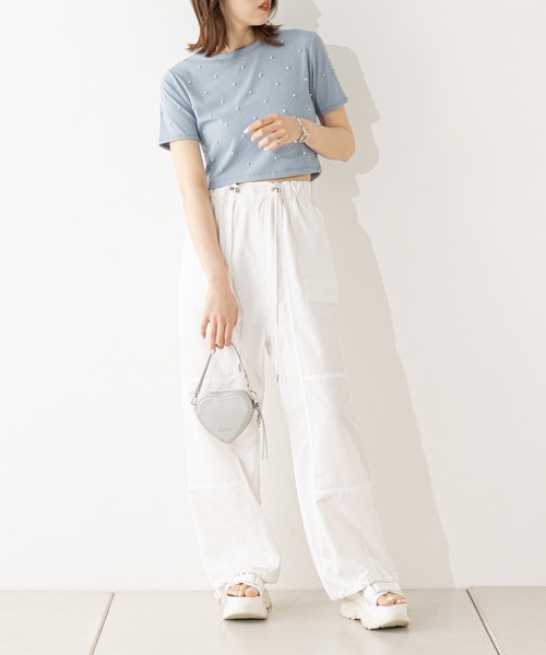 Chico(チコ)の「リブパールチビT(Tシャツ/カットソー・レディース・ホワイト/ブラック/ブルー/ホワイト系その他2・FREE)」の13枚目の写真