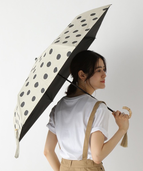 LEPSIM（レプシィム）の「晴雨兼用/折り畳み傘[柄]　178396（折りたたみ傘・レディース・ブラック/ブルー/ベージュ・ONE SIZE）」の3枚目の写真