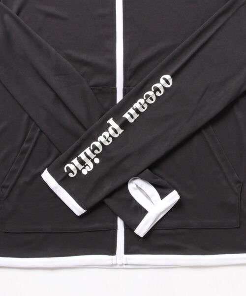 Ocean Pacific（オーシャンパシフィック）の「【OP:オーピー】UVジップパーカー  水陸両用ウェア（ラッシュガード・メンズ・ブラック/ネイビー/ロイヤルブルー/ホワイト/グリーン・MEDIUM/LARGE/X-LARGE）」の7枚目の写真