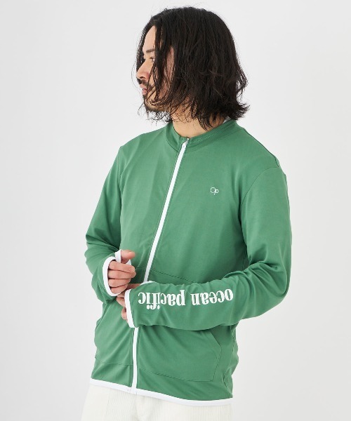 Ocean Pacific（オーシャンパシフィック）の「【OP:オーピー】UVジップパーカー  水陸両用ウェア（ラッシュガード・メンズ・ブラック/ネイビー/ロイヤルブルー/ホワイト/グリーン・MEDIUM/LARGE/X-LARGE）」の11枚目の写真