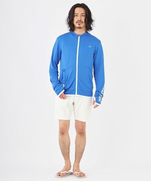 Ocean Pacific（オーシャンパシフィック）の「【OP:オーピー】UVジップパーカー  水陸両用ウェア（ラッシュガード・メンズ・ブラック/ネイビー/ロイヤルブルー/ホワイト/グリーン・MEDIUM/LARGE/X-LARGE）」の19枚目の写真