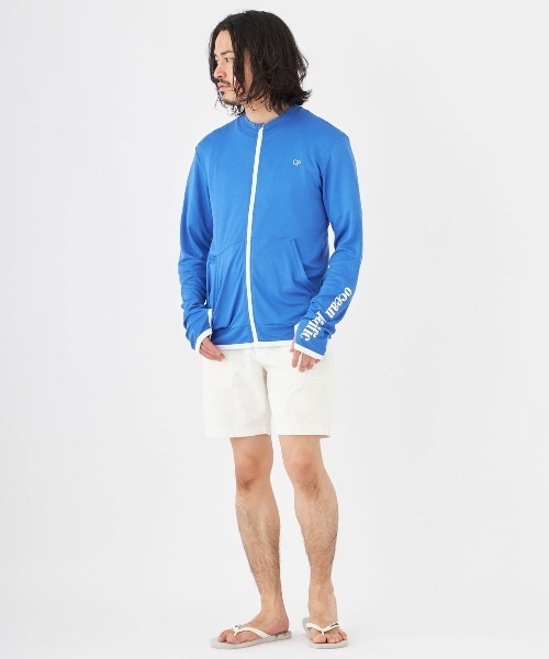 Ocean Pacific（オーシャンパシフィック）の「【OP:オーピー】UVジップパーカー  水陸両用ウェア（ラッシュガード・メンズ・ブラック/ネイビー/ロイヤルブルー/ホワイト/グリーン・MEDIUM/LARGE/X-LARGE）」の20枚目の写真