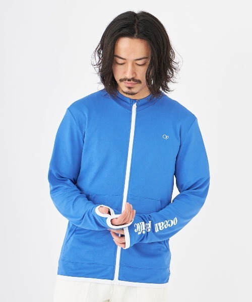 Ocean Pacific（オーシャンパシフィック）の「【OP:オーピー】UVジップパーカー  水陸両用ウェア（ラッシュガード・メンズ・ブラック/ネイビー/ロイヤルブルー/ホワイト/グリーン・MEDIUM/LARGE/X-LARGE）」の22枚目の写真