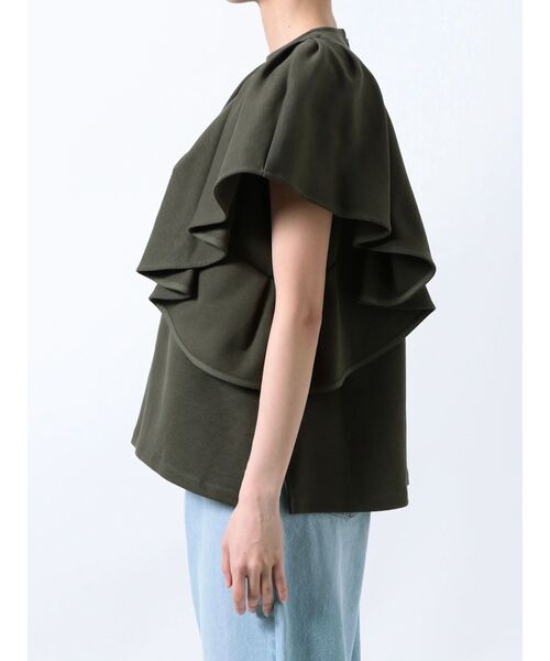 ELENDEEK（エレンディーク）の「タックラッフルカットソー（Tシャツ/カットソー・レディース・ブラック/カーキ/オフホワイト・FREE）」の10枚目の写真