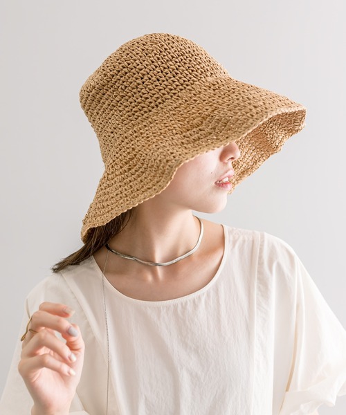 mystic（ミスティック）の「シンプルストローハット（ハット・レディース・ベージュ・FREE）」の5枚目の写真