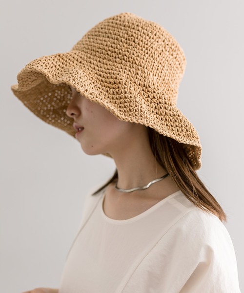 mystic（ミスティック）の「シンプルストローハット（ハット・レディース・ベージュ・FREE）」の6枚目の写真