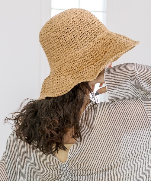 mystic（ミスティック）の「シンプルストローハット（ハット・レディース・ベージュ・FREE）」の7枚目の写真