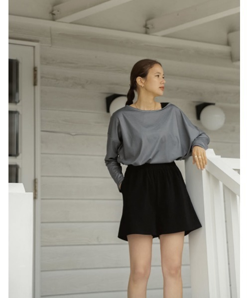 Re:EDIT（リエディ）の「[DAILY SWIM][4点セット][UVカット][水陸両用][大きいサイズ有]選べるラッシュガード×水着セット（水着・レディース・グレー系/グレー系その他/ブラック系その他/ブラウン系その他/ブラック系/ブラウン系・LARGE/X-LARGE/SMALL/MEDIUM）」の14枚目の写真