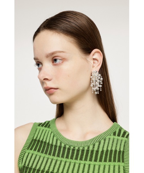 SLY（スライ）の「ASYMMETRY BEADS EARRING アシンメトリー ビーズ イヤリング（イヤリング・レディース・シルバー/ゴールド・FREE）」の2枚目の写真