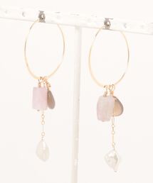 【Milimili】14kgf天然石ピアス