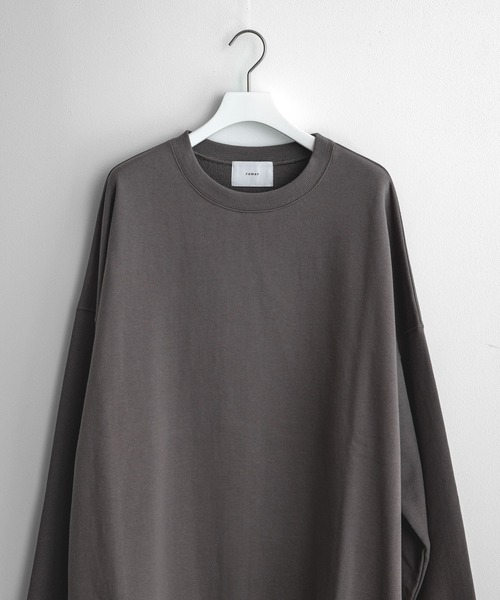 remer(リメール)の「loose heavy cotton over sweat / ルーズヘビーコットンオーバースウェット(スウェット・メンズ・ブルーグレー/モカ/ライトグレー/ブラック・LARGE/MEDIUM/SMALL)」の12枚目の写真