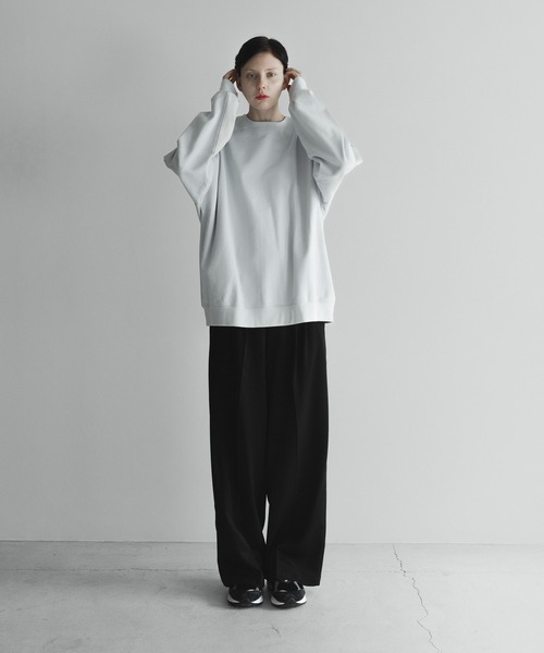 remer(リメール)の「loose heavy cotton over sweat / ルーズヘビーコットンオーバースウェット(スウェット・メンズ・ブルーグレー/モカ/ライトグレー/ブラック・LARGE/MEDIUM/SMALL)」の13枚目の写真