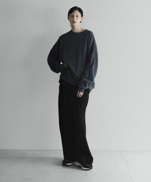 remer(リメール)の「loose heavy cotton over sweat / ルーズヘビーコットンオーバースウェット(スウェット・メンズ・ブルーグレー/モカ/ライトグレー/ブラック・LARGE/MEDIUM/SMALL)」の21枚目の写真