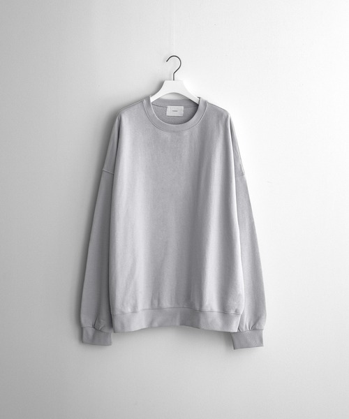 remer(リメール)の「loose heavy cotton over sweat / ルーズヘビーコットンオーバースウェット(スウェット・メンズ・ブルーグレー/モカ/ライトグレー/ブラック・LARGE/MEDIUM/SMALL)」の5枚目の写真