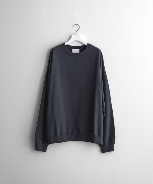 remer(リメール)の「loose heavy cotton over sweat / ルーズヘビーコットンオーバースウェット(スウェット・メンズ・ブルーグレー/モカ/ライトグレー/ブラック・LARGE/MEDIUM/SMALL)」の7枚目の写真