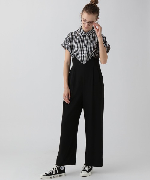 saloon(サルーン)の「SALOON(サルーン)/キャミサロペット【洗濯機洗い可】(サロペット/オーバーオール・レディース・ベージュ/ブラック/グリーン/ブラック系その他/キャメル/グリーン系その他・SMALL/MEDIUM)」の18枚目の写真