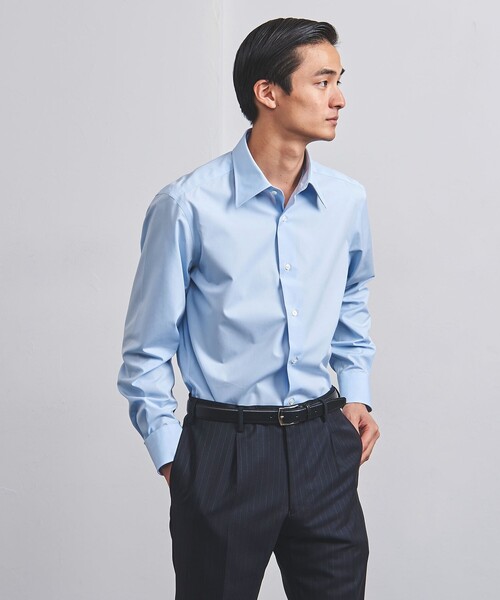 UNITED ARROWS(ユナイテッドアローズ)の「イージーケア AG ブロード レギュラー シャツ -抗菌防臭-(ビジネスシャツ・メンズ・ホワイト/ライトブルー・42cm/39cm/40cm/41cm/38cm/37cm)」の1枚目の写真