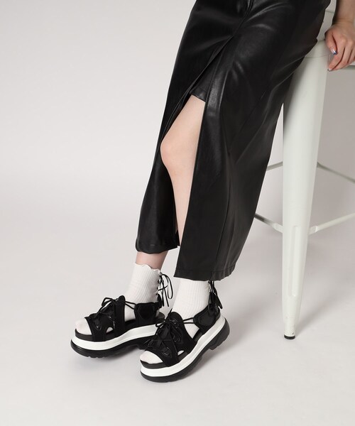 cs T&P（シーエスティーアンドピー）の「◆厚底レースアップスポサン（サンダル・レディース・ホワイト/ブラック/ベージュ・S/M/L/LL）」の20枚目の写真