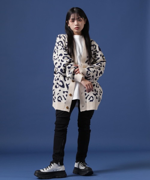 WHITELAND（ホワイトランド）の「【WEB&DEPOT限定】WHITELAND/ホワイトランド/LEOPARD CARDIGAN/カーディガン（カーディガン/ボレロ・メンズ・ブラック/アイボリー/ベージュ・FREE）」の11枚目の写真