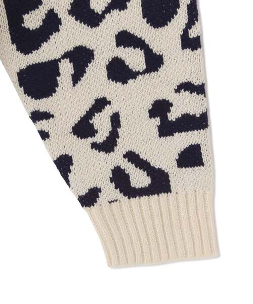 WHITELAND（ホワイトランド）の「【WEB&DEPOT限定】WHITELAND/ホワイトランド/LEOPARD CARDIGAN/カーディガン（カーディガン/ボレロ・メンズ・ブラック/アイボリー/ベージュ・FREE）」の7枚目の写真