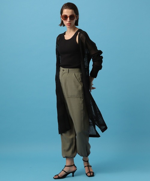 saloon（サルーン）の「SALOON(サルーン)/マットブッチャードロストパンツ（その他パンツ・レディース・ブラック/ベージュ/カーキ・FREE）」の8枚目の写真