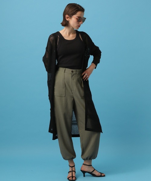 saloon（サルーン）の「SALOON(サルーン)/マットブッチャードロストパンツ（その他パンツ・レディース・ブラック/ベージュ/カーキ・FREE）」の4枚目の写真