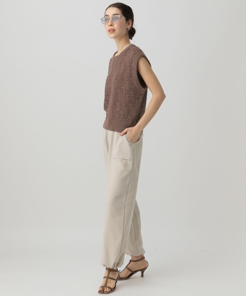 saloon（サルーン）の「SALOON(サルーン)/マットブッチャードロストパンツ（その他パンツ・レディース・ブラック/ベージュ/カーキ・FREE）」の5枚目の写真