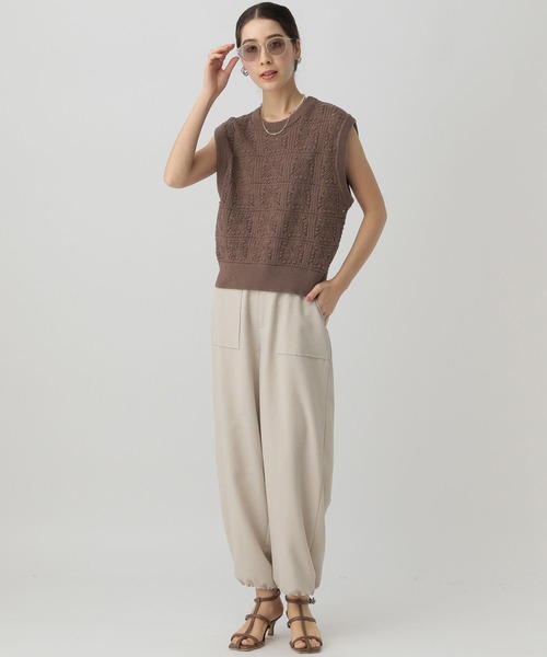 saloon（サルーン）の「SALOON(サルーン)/マットブッチャードロストパンツ（その他パンツ・レディース・ブラック/ベージュ/カーキ・FREE）」の10枚目の写真