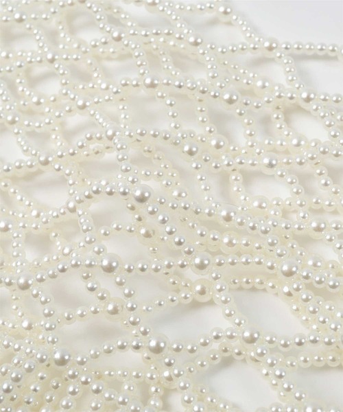 miette(ミエット)の「パールビスチェ(Tシャツ/カットソー・レディース・オフホワイト/ブルー/ピンク・FREE)」の12枚目の写真