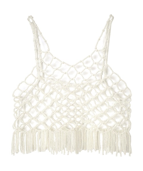 miette(ミエット)の「パールビスチェ(Tシャツ/カットソー・レディース・オフホワイト/ブルー/ピンク・FREE)」の13枚目の写真